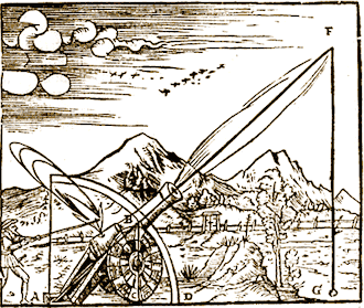  Gunner Firing a Cannon - 1561 
 (woodcut, artist unknown) 