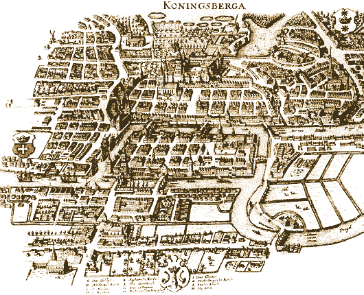  The 7 Bridges of Koenigsberg 
 in 1651 