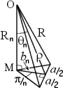  Orthogonal slice of 
 n-gonal pyramid 