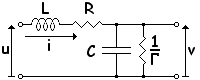  Second-order passive RLC 
 low-pass filter 